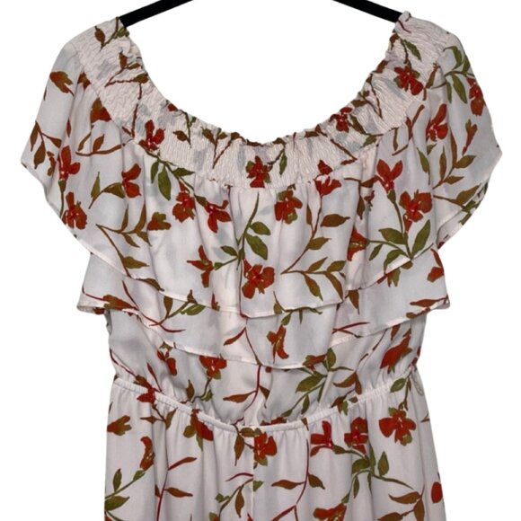 LOVERS + FRIENDS | Suntime Mini Dress Floral Off the Shoulder Ruffle | Size M - Picture 8 of 13